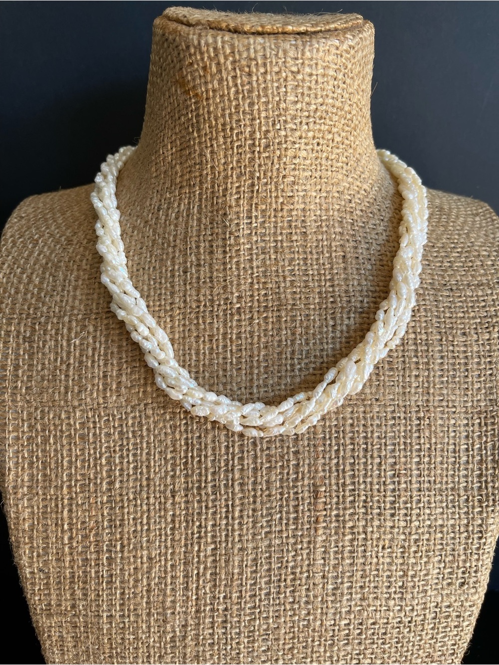 6 strand Genuine freshwater pearl Necklace.